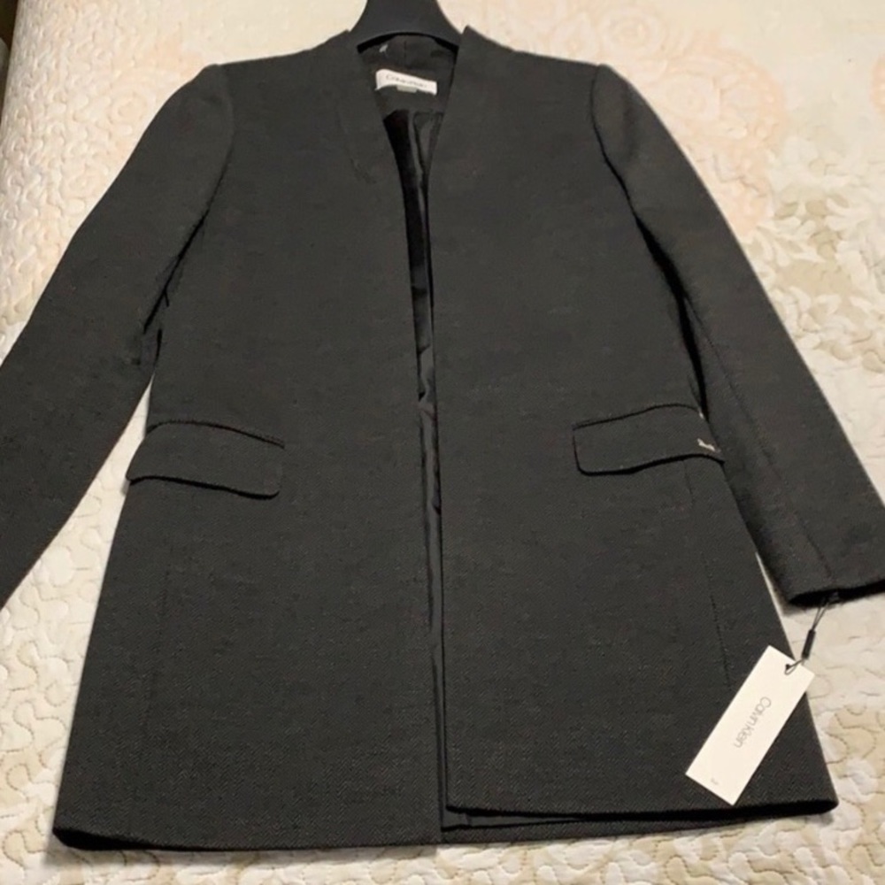 Calvin Klein Long Grey Blazer